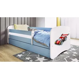 raumhirsch furniture Kinderbett Rennwagen 80 x 180 cm Holzwerkstoff blau