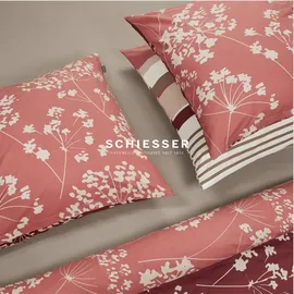 SCHIESSER Bettwäscheset Rexo - Renforcé - 2-teilig - 135 x 200 cm, - Altrosa