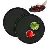Relaxdays Relaxdays, Tablett, 2x Serviertablett