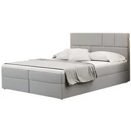 Kaiser Boxspringbett mit bettkasten matratze BALI stoff Mat Velvet Hellgrau 160x200 cm