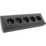 ChiliTec Tischsteckdose 5-Fach Schwarz