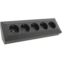 ChiliTec Tischsteckdose 5-Fach Schwarz