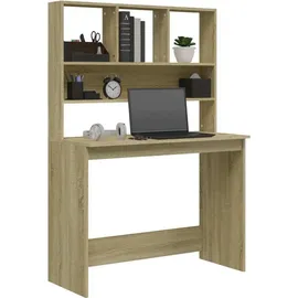 vidaXL Schreibtisch mit Regal Sonoma-Eiche 102x45x148 cm Holzwerkstoff