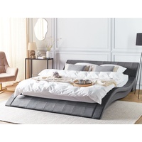 Wasserbett Samtstoff grau 180 x 200 cm VICHY