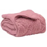 vidaXL Sommerdecke Rosa 135 x 200 cm Mikrofaser und Teddy-Fleece