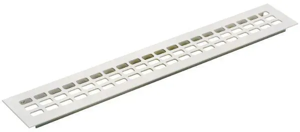 Lüftungsgitter 400 x 80 mm Aluminium weiß beschichtet
