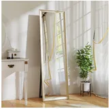 HOMCOM Standspiegel Splitterfest, mit Ständer (Stehspiegel, 1-St., Standspiegel), für Wohnzimmer, Schlafzimmer, Gold goldfarben