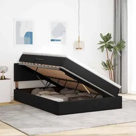 vidaXL Modernes Bett 140 x 200 cm Schwarz