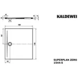 Kaldewei SUPERPLAN ZERO 1544-5, Duschwanne mit Wannenträger extraflach, 110x100cm, 354447982667,