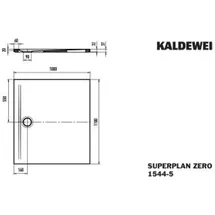 Kaldewei SUPERPLAN ZERO 1544-5, Duschwanne mit Wannenträger extraflach, 110x100cm, 354447982667,