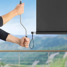 Sol Royal Balkonverkleidung 160 x 250 cm Anthrazit Aluminium