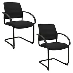 2 Topstar Besucherstühle AIRWORK MEETING 20 BB400BMT0CX0 schwarz Stoff