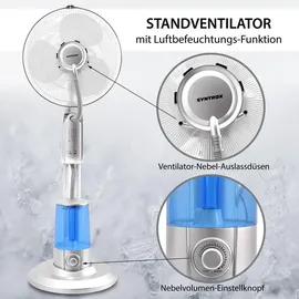 Syntrox Ventilator Sigi mit Luftbefeuchter inkl. Fernbedienung