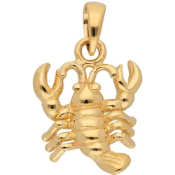 Ketten-Anhänger ADELIA ́S "585 Gold Sternzeichen Anhänger Krebs", gold, Schmuckanhänger, Damen, Krebs, Gold, Goldschmuck für Damen & Herren