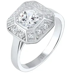 Elli PREMIUM Verlobungsring Glamour Funkelnd Topas 925 Silber 52 Damen 