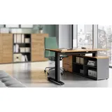 Germania Nicht Höhenverstellbar Schreibtisch Eiche, Grau Melamin 1.590 x x 750 mm