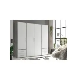 SchlafKONTOR Valencia 206 x 195 x 60 cm beton hell/weiß/betonoptik