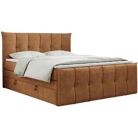 MKS Boxspringbett 160 x 200 cm H3 Orange