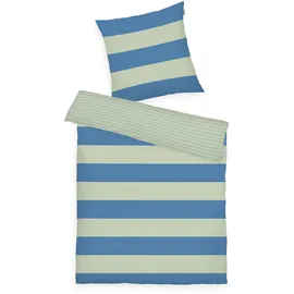 Tom Tailor BOLD STRIPES Grün/Blau 155 x 220 cm + 2 x 80 x 80 cm