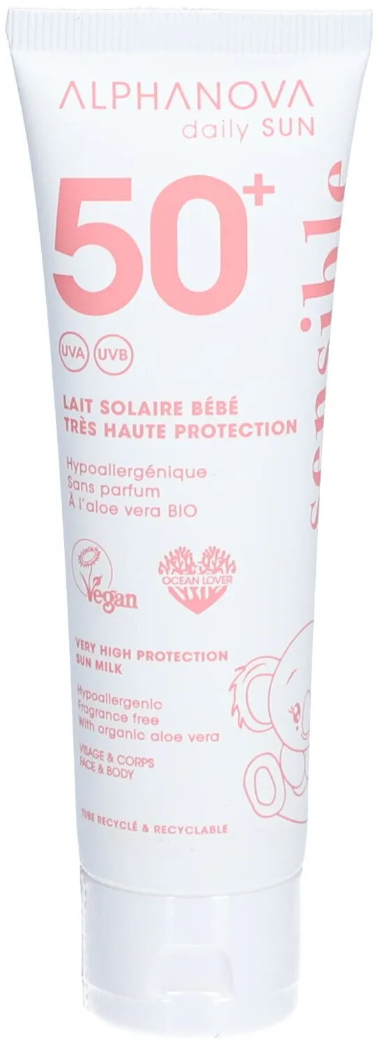 Alphanova Lait Solaire Bébé Très Haute Protection Spf50+