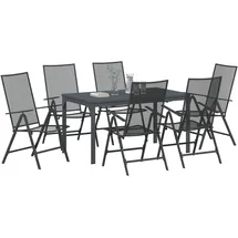 vidaXL Garten Essgruppe 7 pcs Anthrazit Stahl