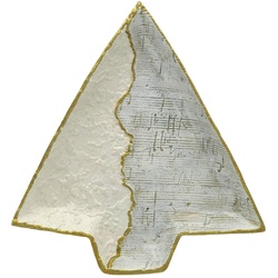 Topline Austria Schalle Teller Weihnachten Baumform gold weiß hellblau Tablet...