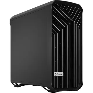 Fractal Design Torrent Black ATX PC Gaming Case - Maximale Luftzirkulation mit 180mm & 140mm PWM Lüfter - Solide Seitenwand - Type C Anschluss