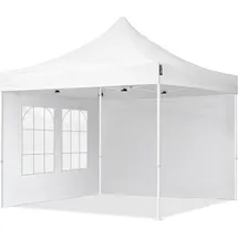 TOOLPORT Faltpavillon Economy 3 x 3 m inkl. 2 Seitenteile weiß 59041