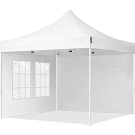 TOOLPORT Faltpavillon Economy 3 x 3 m inkl. 2 Seitenteile weiß 59041