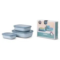 Mepal Cirqula rechteckig nordic blue 0,5 l, 1 l, 2 l, 3-teilig