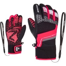 Ziener LONZALO Ski-Handschuhe/Wintersport | wasserdicht, Primaloft, Black.neon pink,