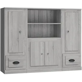 vidaXL Highboards 3 Stk. Grau Sonoma Holzwerkstoff Modell 2