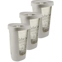 Rotho Fabu 3er-Set Müllsackständer, Kunststoff (PP recycelt), Cappuccino, 40.6 cm, 3