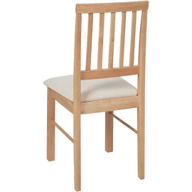 Beliani Esszimmerstuhl Orono Holz Braun/Beige 2er Set