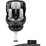 Petex Autokindersitz King, mit Isofix, grau, ab: Geburt, bis: 8 Jahre, ISOFIX-Befestigung & Stützfuß oder mit 3-Punkt-Gurt des Fahrzeugs grau