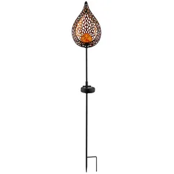 LED Solar-Steckleuchte, Flammen Design, Höhe 90 cm