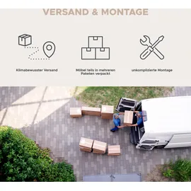 INOSIGN Trondheim Garderobenschrank 244 x 34 x 193 cm weiß