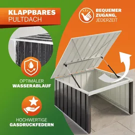 Gardebruk Mähroboter-Garage Pultdach Metall 89x90x54cm