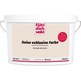 derendo Fühl Dich Wohl Deine Farbe beige, matte Wandfarbe beige, hohe Deckkraft, verschiedene Beigetöne zur Auswahl (2,5L, Perlbeige)