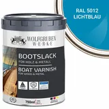 WO-WE Lack Bootslack Schiffslack Parkettlack Yachtlack W400, 0,75-5L, Seidenglänzend, Lösemittelbasis blau