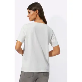 CREATION L Shirt in ecru-fuchsia-bedruckt | Gr.: 46