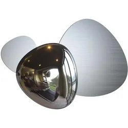 Wandlampe Wandleuchte Flurleuchte Wohnzimmerlampe Edelstahl nickel Metall LED