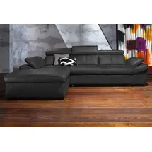 exxpo - sofa fashion Ecksofa EXXPO - SOFA FASHION "Salerno, Funktionssofa, Breite 280cm, hoher Sitzkomfort, L-Form", schwarz, B:280cm H:77cm T:170cm, Microfaser-Primabelle (100% Polyester);NaturLEDER;Kunstleder;Lederfaserstoff;Luxus-Microfaser Lederoptik, Sofas, Ecksofa,