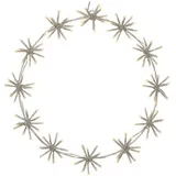 Star Trading Dekokranz Flower Ring Ø 50 cm transparent/weiß