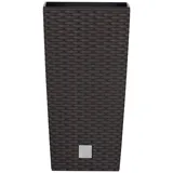 Pflanzkübel PROSPERPLAST "Rato square", braun, H:50cm T:26,5cm, Kunststoff, Pflanzgefäße, Pflanzkübel, BxTxH: 26,5x26,5x50 cm