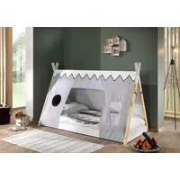 Vipack Hausbett Tipi 90 x 200 cm Kiefer massiv weiß