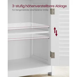 VASAGLE Badezimmerschrank mit 2 Türen weiß