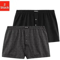 bruno banani Weiter Boxer in bedruckt-schwarz, | Gr.: XL