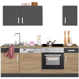 kochstation Küchenzeile KS-Gera 210 cm beige/grau