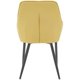 Möbilia Armlehnstuhl, Gelb Textil, konisch, 55x86x46 cm
